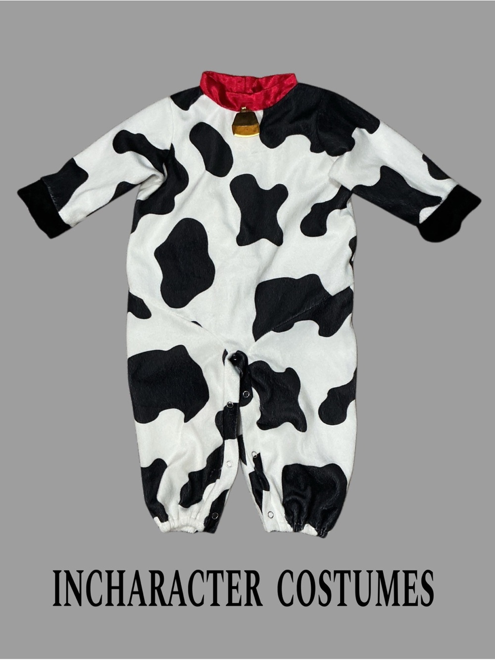 INCHARACTER COSTUMES Cow Print Childs One Piece Costume with Cow Bell
